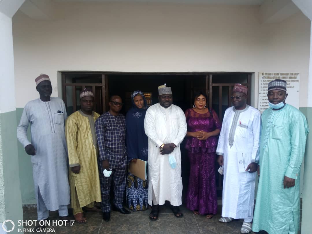The Proprietor (middle), HIM Accreditation Team and some Members of Management Committee during HIM Accreditation Visit